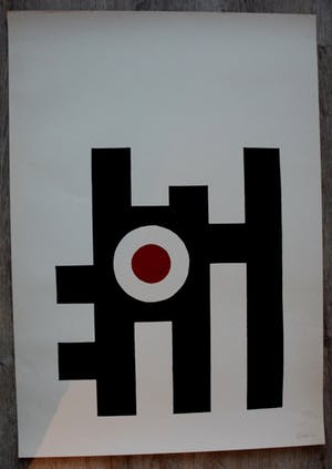 Rudolf Jahns - Zeefdruk: Abstract - 1982 kopen? Bied vanaf 90!