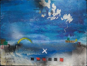 Theo Koster - Mixed media papier op hout, Zonder titel - Ingelijst (Groot en zwaar) kopen? Bied vanaf 80!