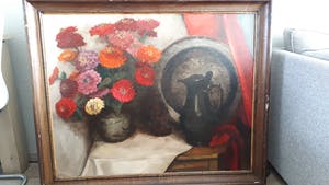 Jan van Riel - Stilleven met Dahlia's kopen? Bied vanaf 35!