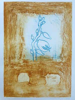 Jan Montyn - ABSTRACTIE / KLEURETS / 65x50cm / SIG / 1986 verkocht voor € 75!