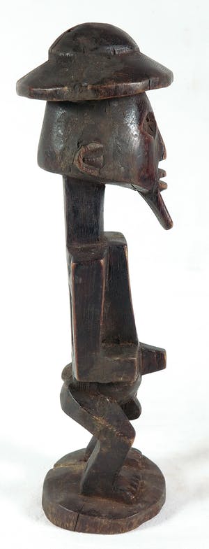 Teke - Voorouderbeeld met tropenhelm en vierkante baard kopen? Bied vanaf 1!