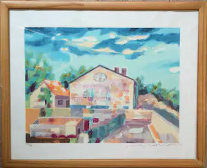 Willem Brauck - "St. Raphael" | kleuren zeefdruk - ingelijst kopen? Bied vanaf 40!