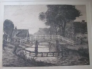 AcheterOskar Paul Matthes - dorpsgezicht langs vaart met ophaalbrug? Enchérissez de 30!