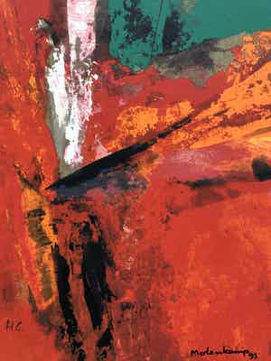 Nico Molenkamp - Zeefdruk, Z.T. Rood verkocht voor € 45!