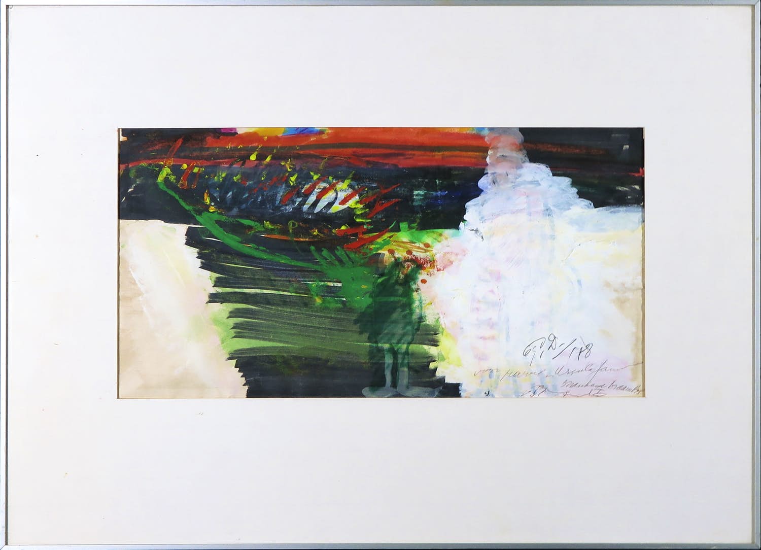 Pieter Defesche - Gouache, Zonder titel - Ingelijst verkocht voor € 50!