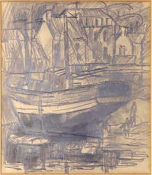 Jan Sierhuis - Potlood, Zonder titel verkocht voor € 80!