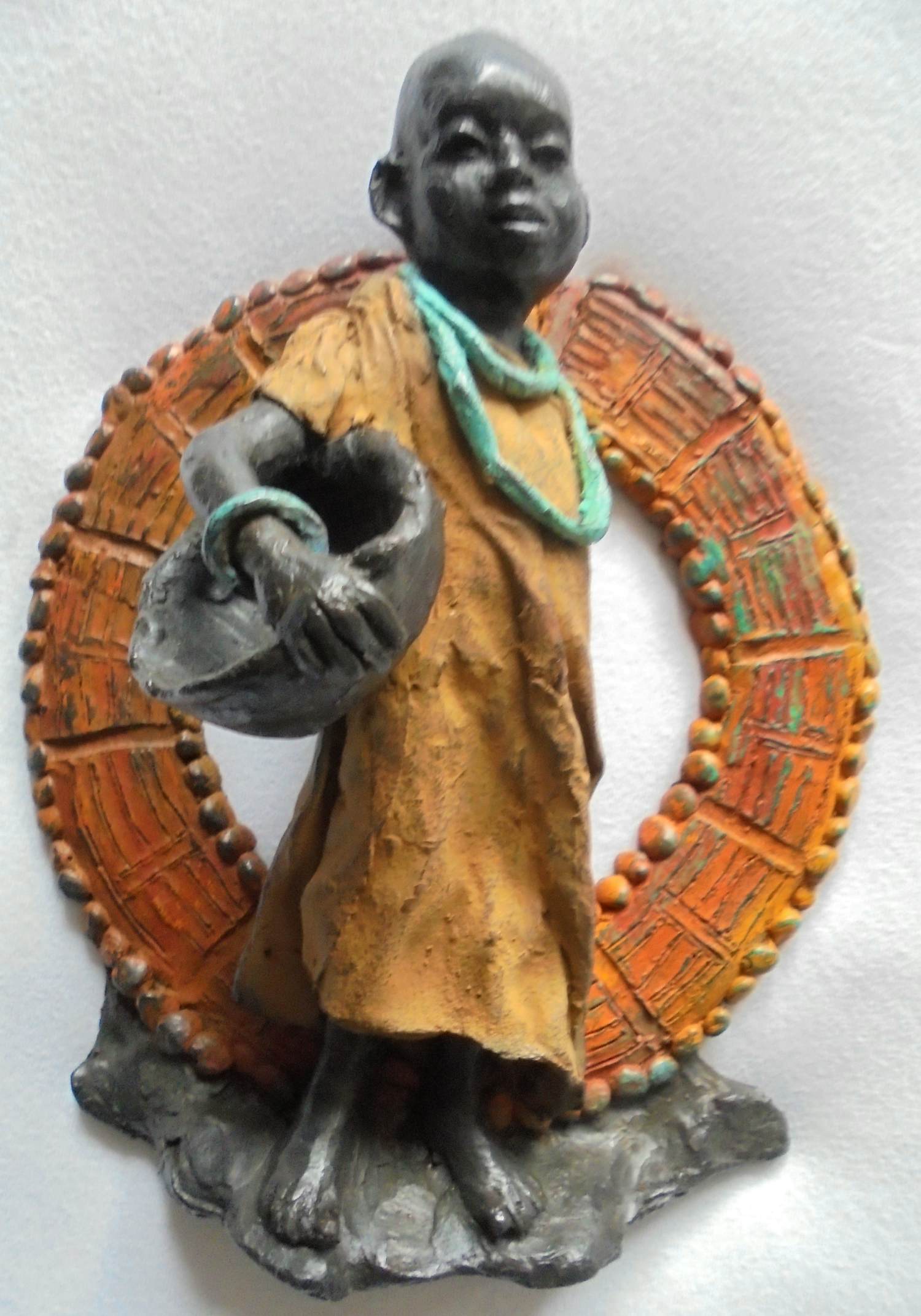 Marianne Houtkamp - "Voeding" 2009. Prachtig patina! kopen? Bied vanaf 595!