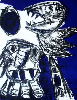 Karel Appel - Litho: Haine - 1954 (Zeldzaam!) kopen? Bied vanaf 1350!