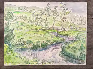 AcheterJan Sluijters (jr.) - Beekje in berglandschap? Enchérissez de 75!