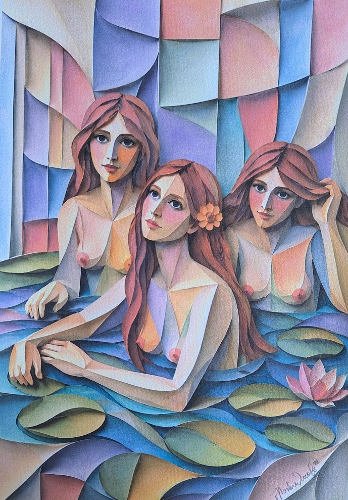 Buy Martine Jacobs - Three Nymphes? Bid from 59!