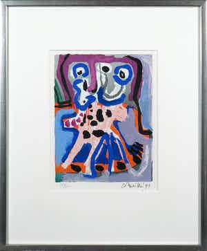 Corneille - Zeefdruk, Uit de uitgave Een schedel vol stem verkocht voor € 100!