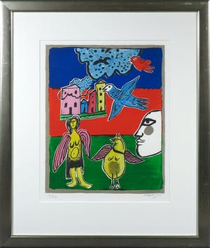 Corneille - Zeefdruk, Iza III - Ingelijst kopen? Bied vanaf 1!