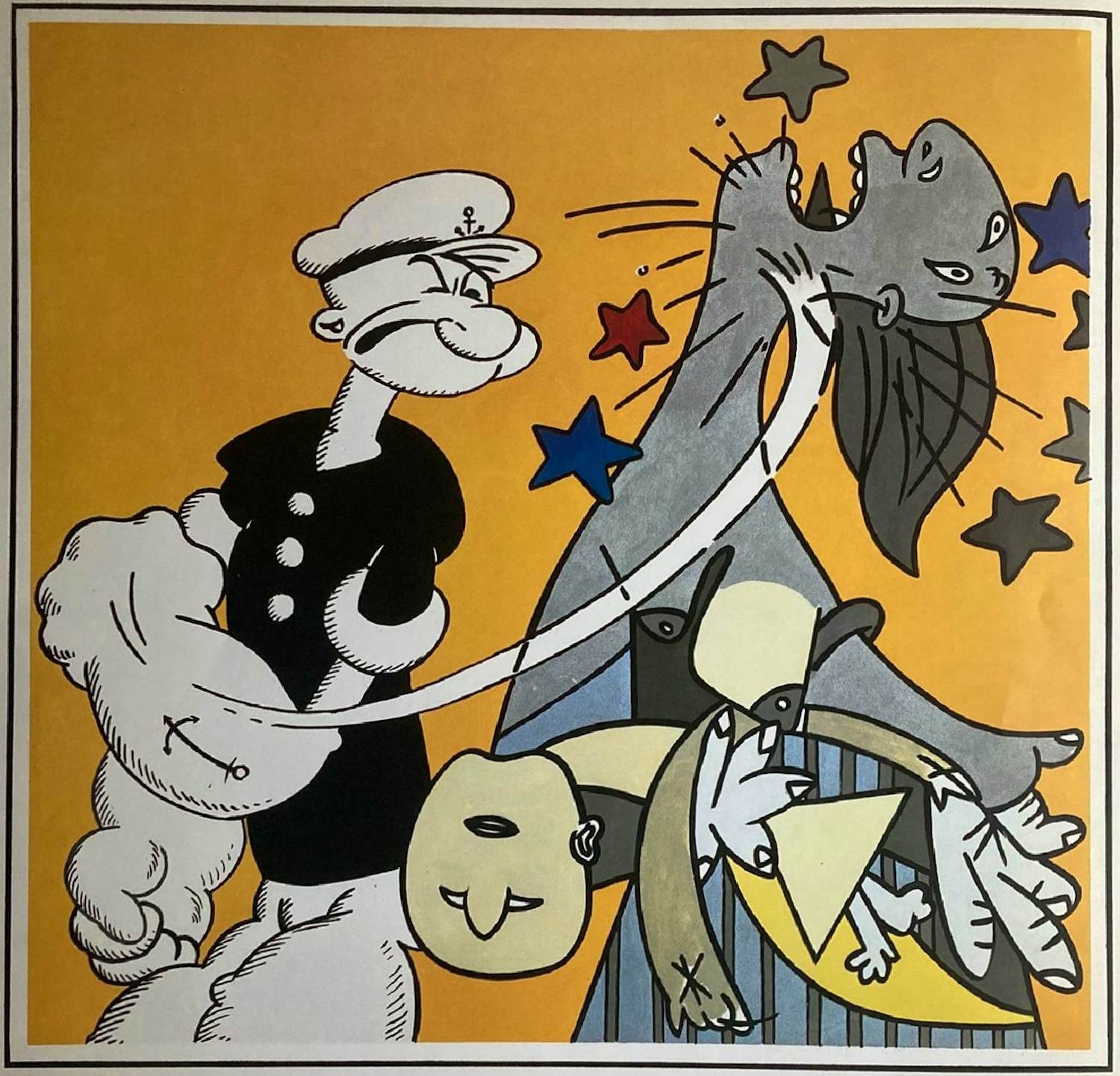 Fernando Bellver - Affiche expositie Barcelona , Popeye / Guernica - 1990 kopen? Bied vanaf 70!