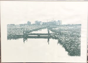 Frans Room - Zeefdruk, Landschap Noord-Holland,gesigneerd en ingelijst kopen? Bied vanaf 25!