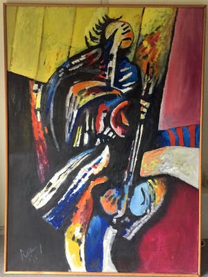 Dirkjan Ribbeling - Olieverf op Doek, Ingelijst kopen? Bied vanaf 185!