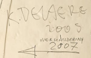 Koen Delaere - Acryl en alkyd op doek, Compositie zonder titel - Ingelijst kopen? Bied vanaf 3000!