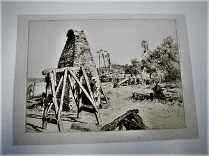 Willem Bastiaan Tholen - Omstreeks 1900 - Grote Ets - Zelfportret / de Philosoof kopen? Bied vanaf 38!