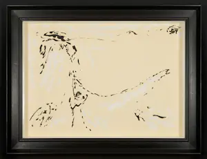 Asger Jorn - Originele Gouache - in prachtige houten lijst kopen? Bied vanaf 6900!