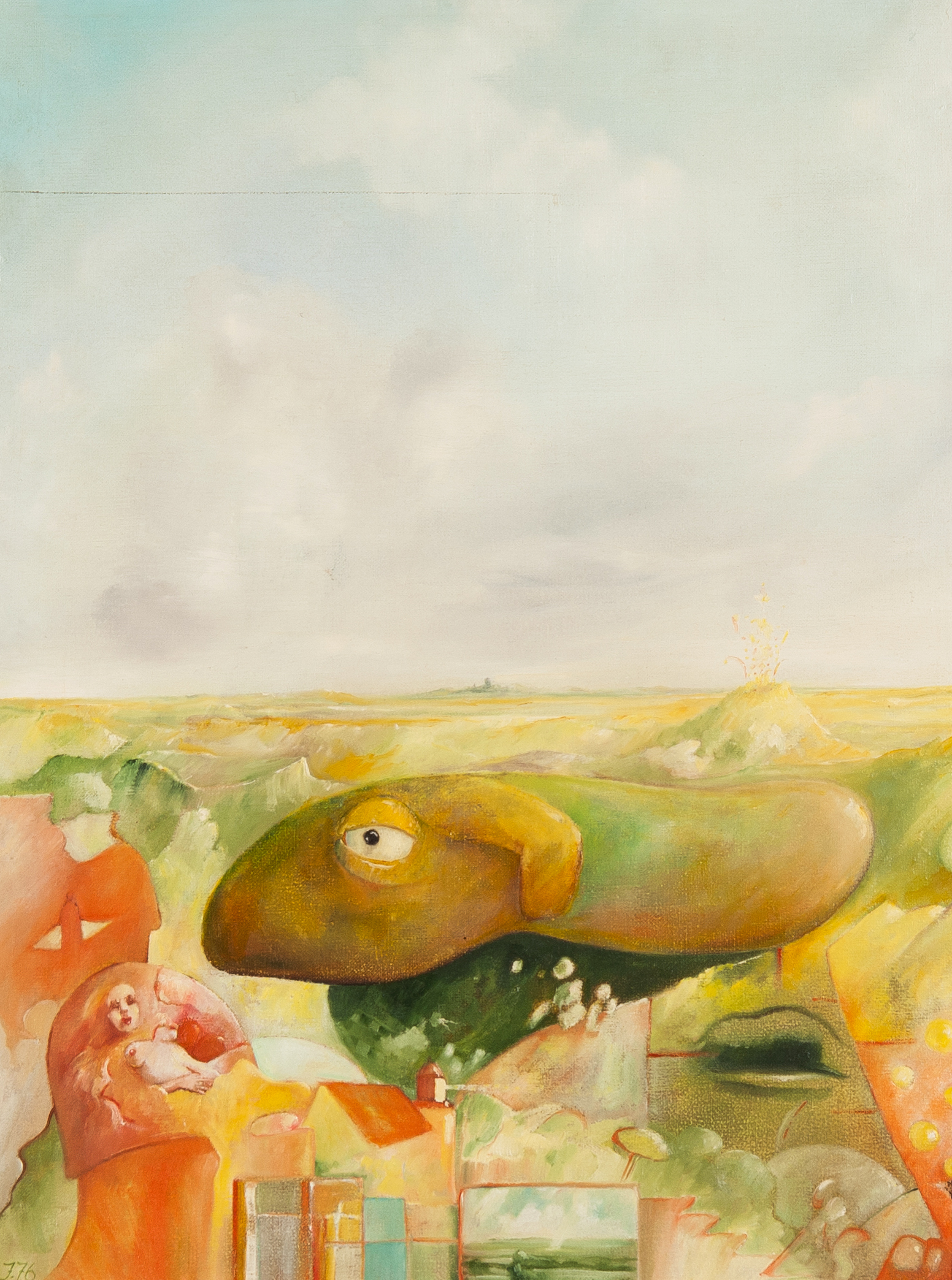 Jeroen Bal - Eva, Pas op! - Olieverf op doek - gesigneerd l.o. - BKR Den Haag - 1976 kopen? Bied vanaf 10!