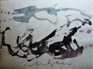 Anton Heyboer - Abstracte compositie . Sierlijk werk van Anton Heyboer . kopen? Bied vanaf 200!