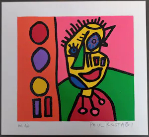 Paul Indrek Kostabi - Lot van twee zeefdrukken (HC 1/6) kopen? Bied vanaf 60!