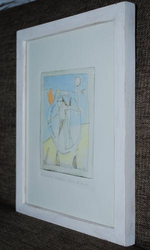 Ruud Willemse - Canto Ostinato - Ruïnekerk Bergen NH - ets/aquarel en potlood, 1988 kopen? Bied vanaf 25!