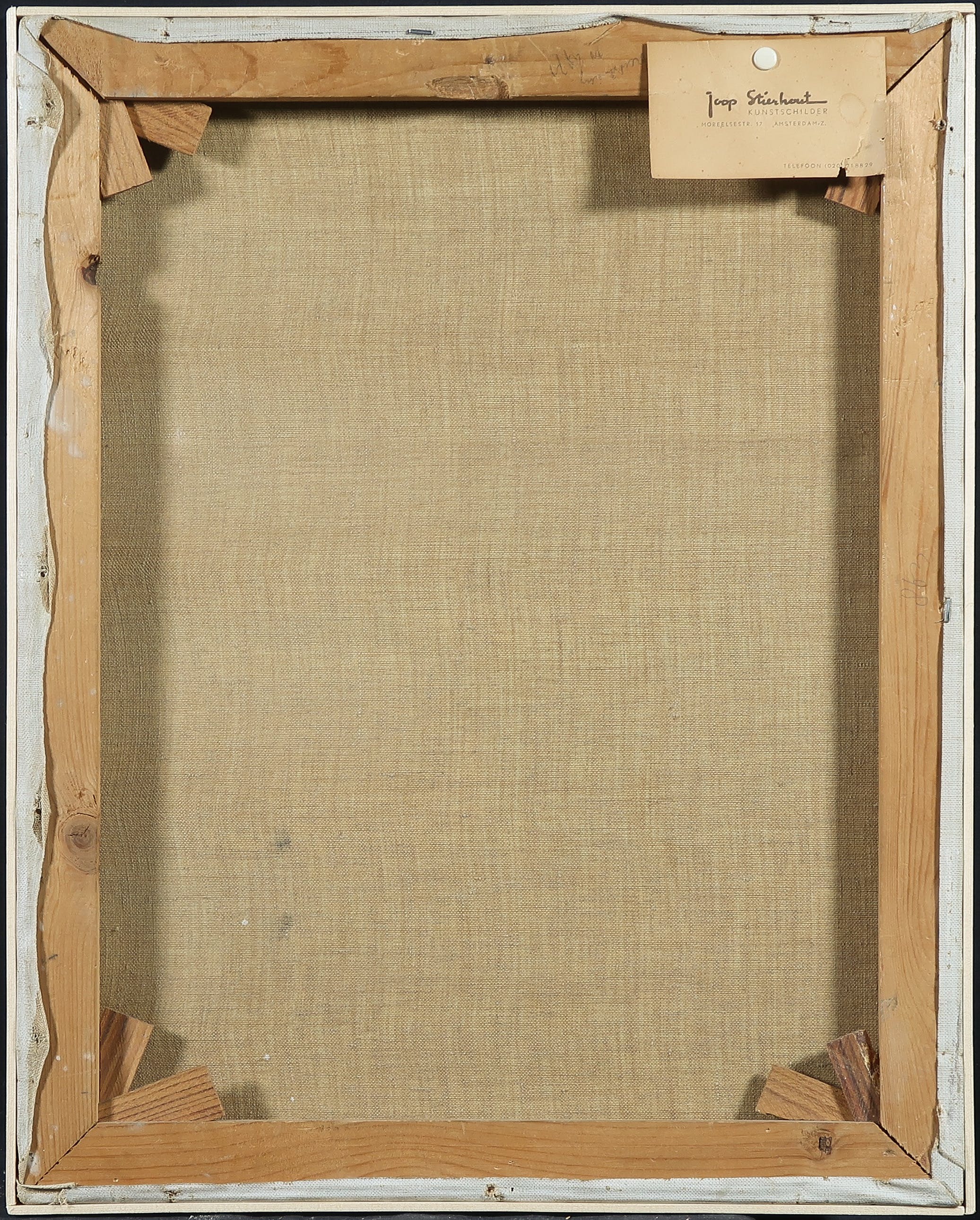 Joop Stierhout - Olieverf op doek, Binnenplaats - Ingelijst kopen? Bied vanaf 350!