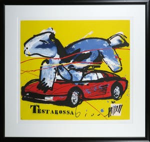 Herman Brood - Zeefdruk, Testarossa - Ingelijst (Groot) kopen? Bied vanaf 250!