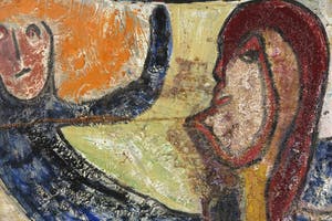 Matt Lamb - Olieverf op doek, Twee figuren (Groot) kopen? Bied vanaf 500!