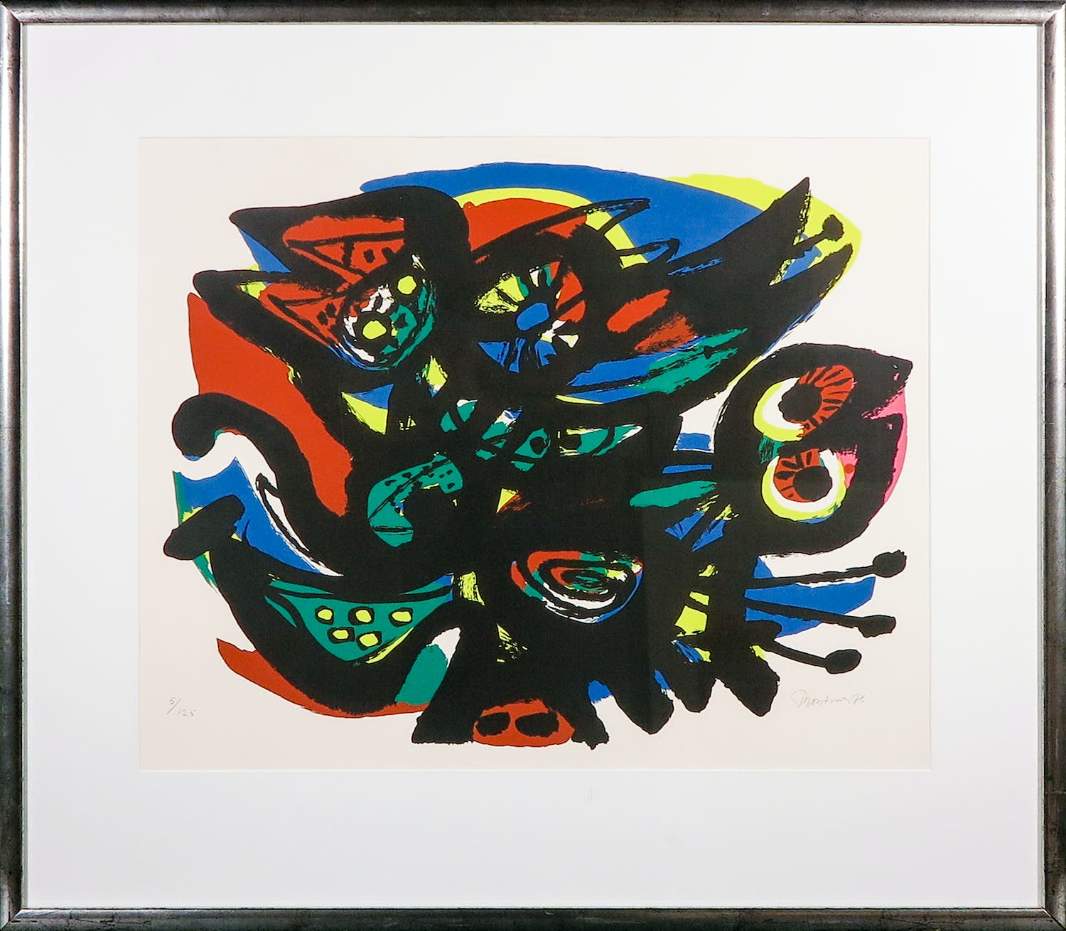Anton Rooskens - Litho, geen titel - Ingelijst verkocht voor € 250!