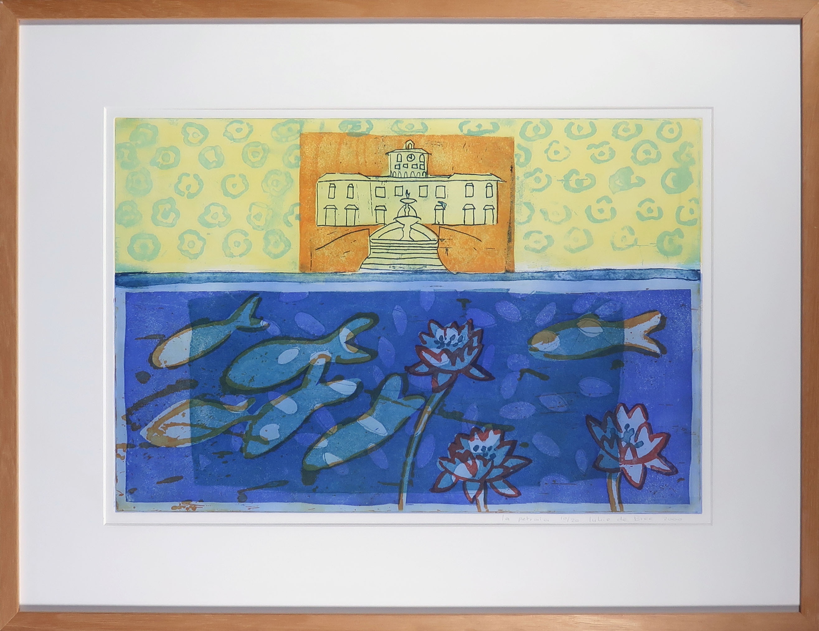 Lukie de Bree - Kleurenets en aquatint, La Petraia - Ingelijst kopen? Bied vanaf 20!