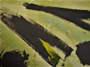 Jan Sierhuis - Bijzonder! jaren 70 abstracte compositie in plakaatverf - met kopie kopen? Bied vanaf 10!