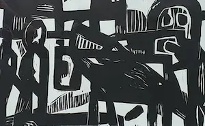 Jan van der Zee - Abstracte compositie (Ingelijst) kopen? Bied vanaf 1!