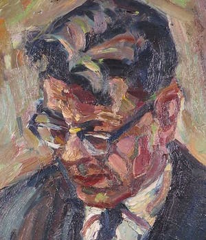 Wim Graves Kooiman - Olieverf op doek, Onderwijzer Straver - Ingelijst (Groot) kopen? Bied vanaf 1!