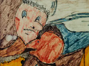 Jan van Heel - Een vroege surrealistische gemengde techniek (kleurpotlood, stift) gesigneerd kopen? Bied vanaf 72!