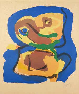 Karel Appel - Zeefdruk, Happy Child verkocht voor € 1!