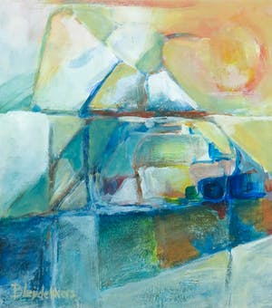 Bernadette Leijdekkers - Acryl op papier, Zonder titel - Ingelijst kopen? Bied vanaf 1!