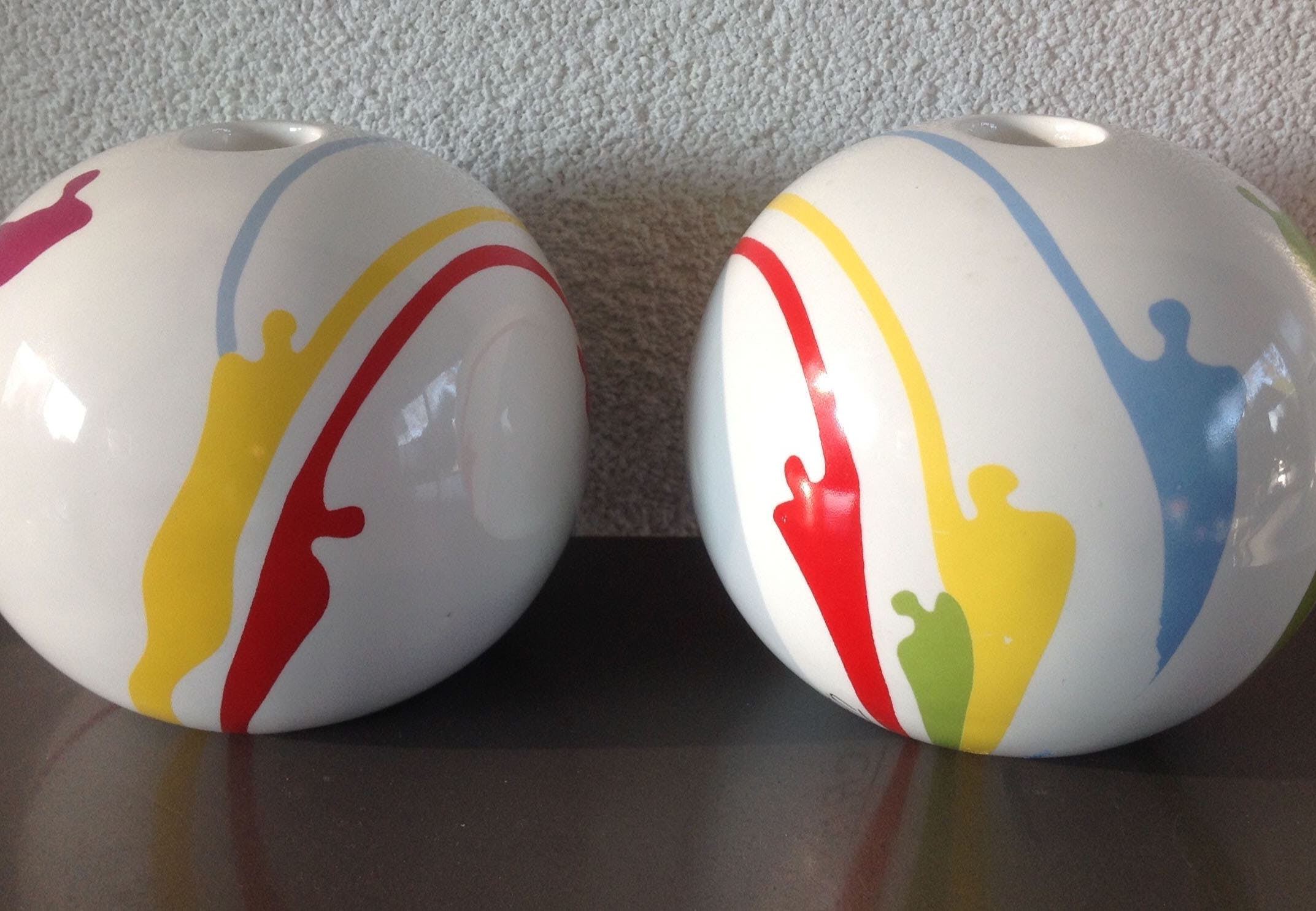 Corry Ammerlaan - Twee bolvormige kaarsenhouders kopen? Bied vanaf 18!