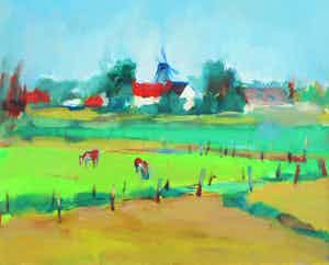 Henri Titselaar - Dorpsgezicht verkocht voor € 75!