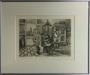 Anko C. Wieringa - De Schilder | ets - ingelijst kopen? Bied vanaf 19!