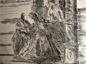 Jan Sierhuis - Grote religieuze Ets - gesigneerd - 1977 - oplage 100 kopen? Bied vanaf 10!