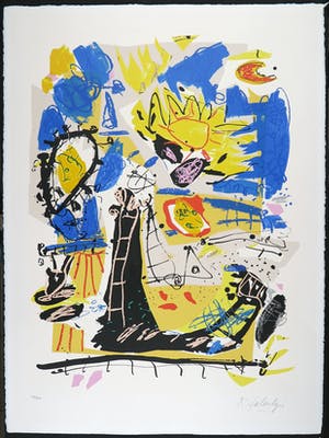 Kees Salentijn - Zeefdruk, Hommage aan Van Gogh kopen? Bied vanaf 1!