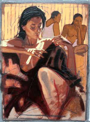 Nico Vrielink - Zeefdruk: Confrontatie met Gauguin verkocht voor € 99!