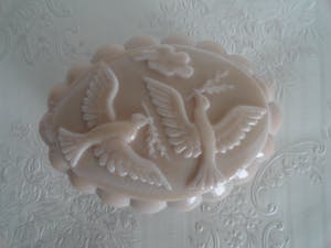 Curt Schlevogt - Zeepdoos van roze persglas kopen? Bied vanaf 1!