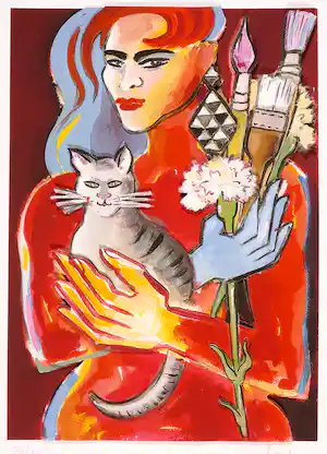 Elvira Bach - Giclée (3D!), Alles was mir ist verkauft für € 450!