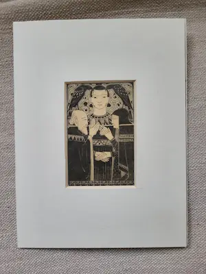 Karel de Bazel - Originele houtsnede: 'Het Gezag of Het Huwelijk' (1895) kopen? Bied vanaf 65!