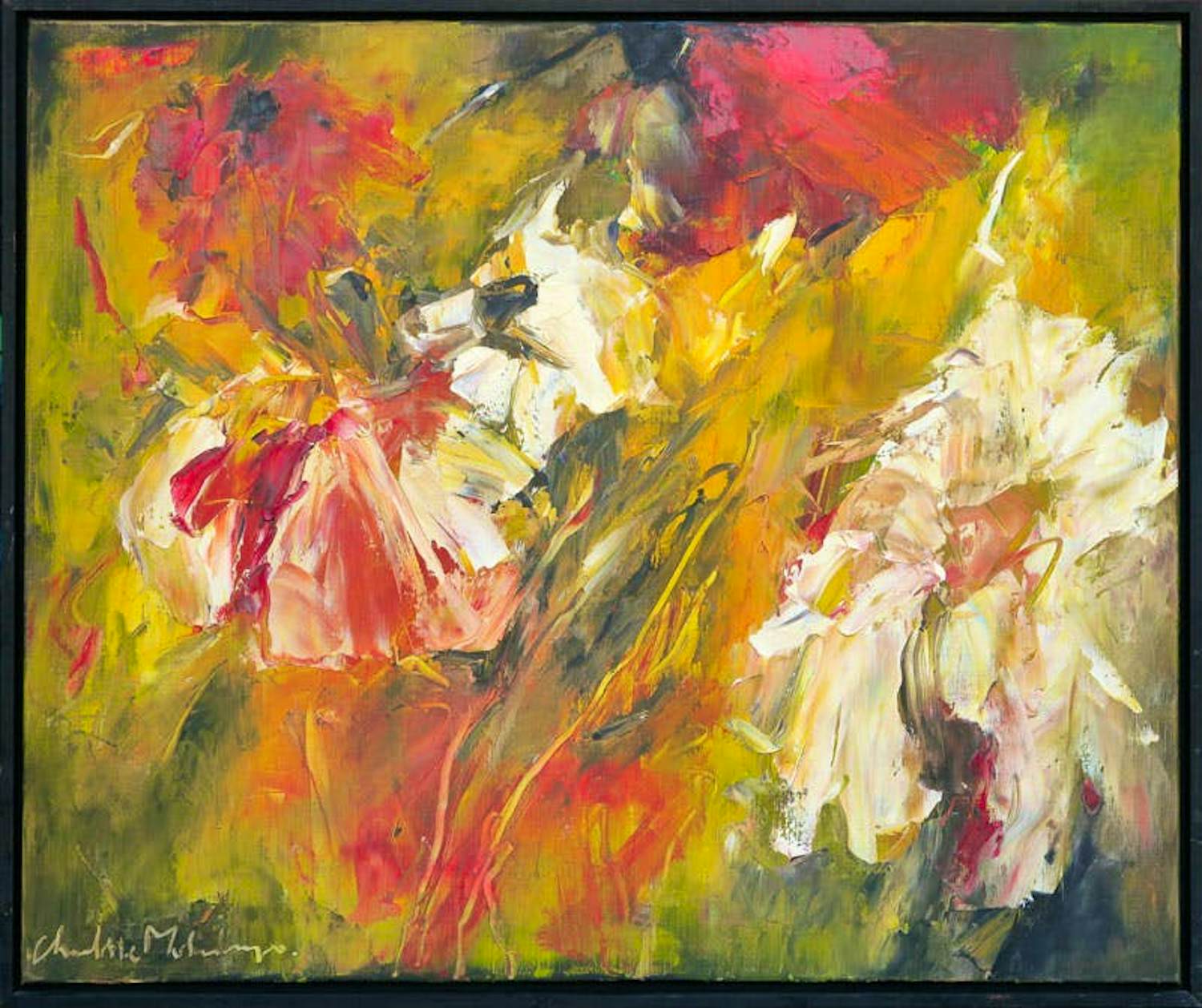 Charlotte Molenkamp - Acryl op doek, Zonder titel - Ingelijst verkocht voor € 1750!
