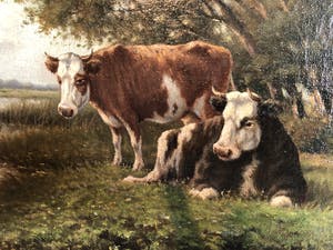Adriaan Marinus Geijp - Landschap met koeien kopen? Bied vanaf 300!
