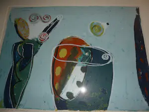 Piet Warffemius - zeefdruk: Telephone call from an island - 1990 kopen? Bied vanaf 40!