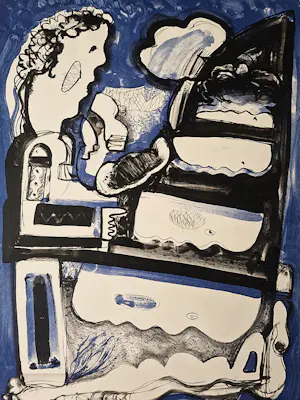 Rein Dool - Grote Kleurenlitho - Kop stukken - 1993 - bep. oplage (100) - nieuwstaat kopen? Bied vanaf 50!